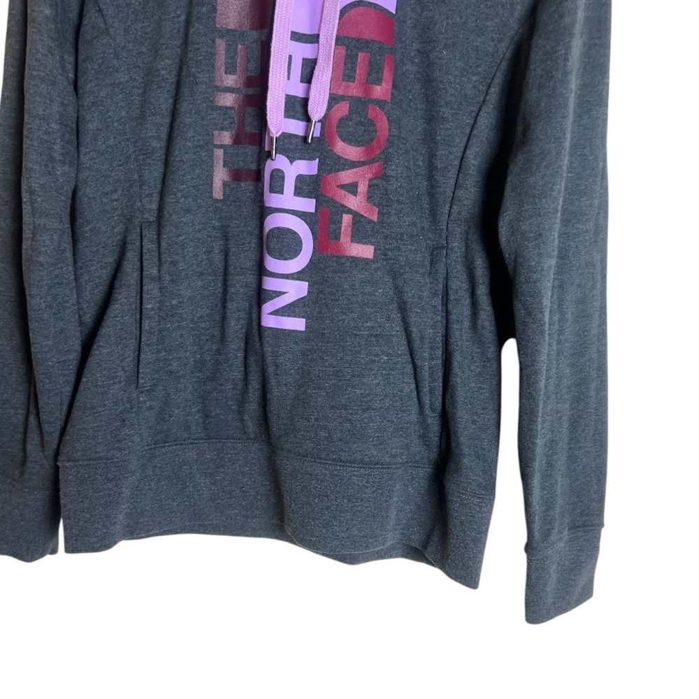 The north face grey fleece hoodie. Size medium - Picture 6 of 8